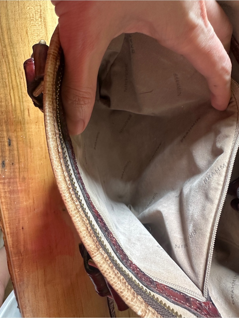 Brahmin Mini Asher Tote in pecan - Picture 4 of 8